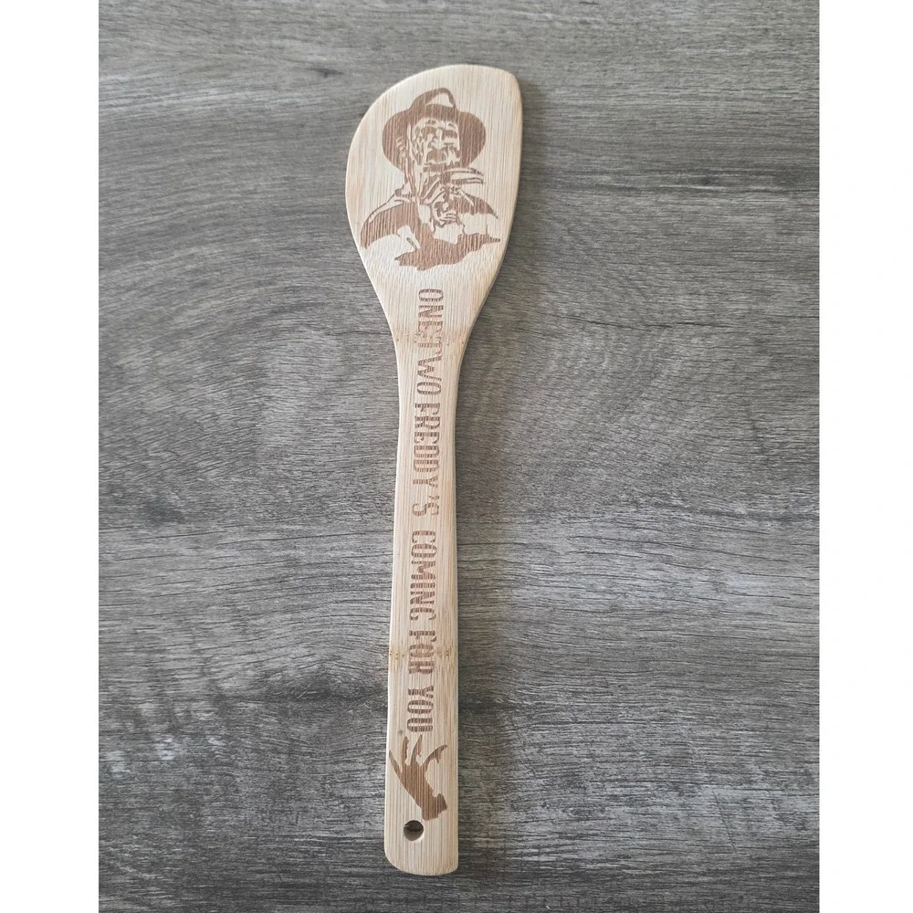 Horror Movie Wood Utensil Set 5pc Michael Myers Jason Ghostface Freddy Penny..